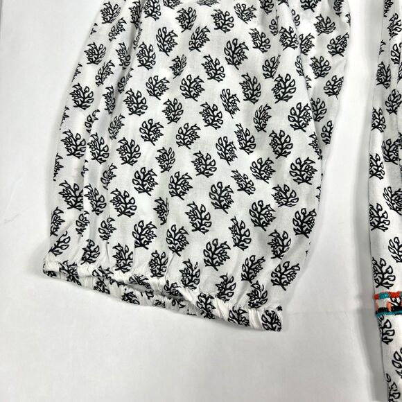 Sundance Adelle Floral Embroidered Long Sleeve V-Neck Boho Peasant Top Small - Picture 7 of 12